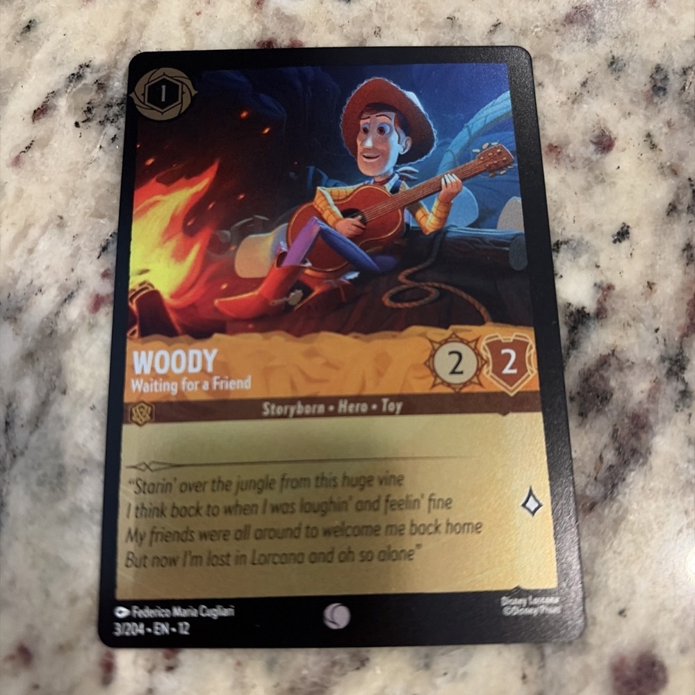 Lorcana Woody Waiting for a Friend 205/204‎ Foil NM Rare Card